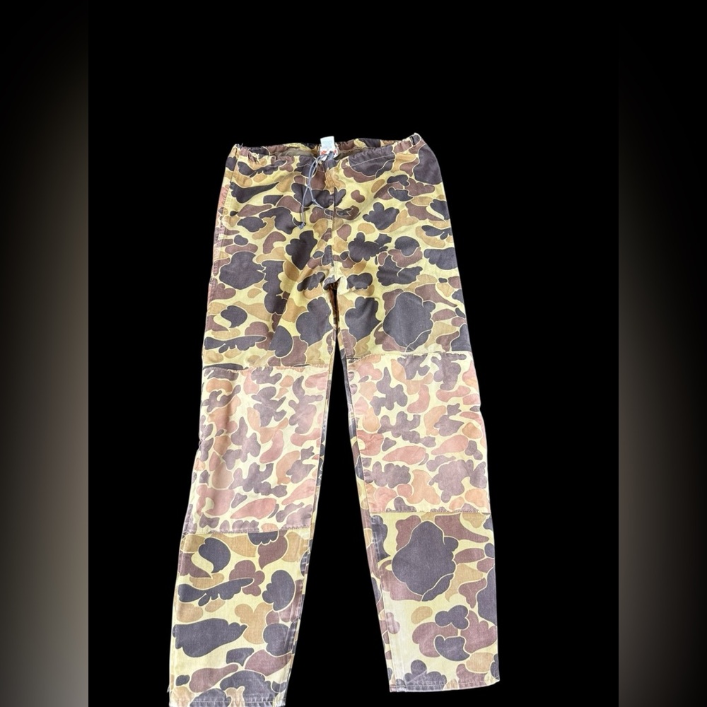 Vintage Columbia Size Small Goretex Duck Camo Pants Reinforced Rear And Knees.